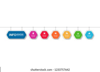 Vector infographic template for diagram, graph, presentation, chart, business concept with 6 options.