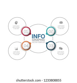 Vector infographic template for diagram, graph, presentation, chart, business concept with 4 options.