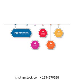 Vector infographic template for diagram, graph, presentation, chart, business concept with 4 options.