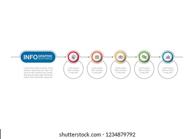 Vector infographic template for diagram, graph, presentation, chart, business concept with 5 options.