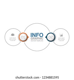 Vector infographic template for diagram, graph, presentation, chart, business concept with 2 options.