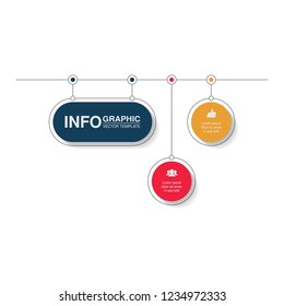 Vector infographic template for diagram, graph, presentation, chart, business concept with 2 options.