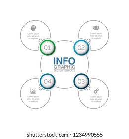 Vector infographic template for diagram, graph, presentation, chart, business concept with 4 options.