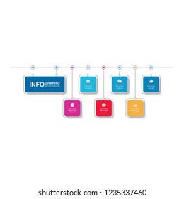 Vector infographic template for diagram, graph, presentation, chart, business concept with 6 options.