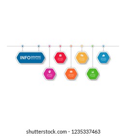 Vector infographic template for diagram, graph, presentation, chart, business concept with 6 options.