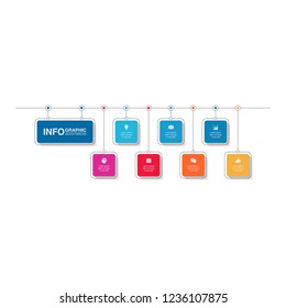 Vector infographic template for diagram, graph, presentation, chart, business concept with 7 options.