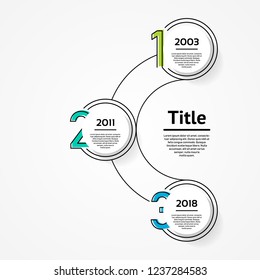 Vector infographic template for diagram, graph, presentation and chart. Business concept with 3 options, parts, steps or processes