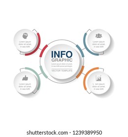 Vector infographic template for diagram, graph, presentation, chart, business concept with 4 options.