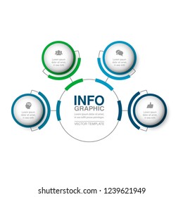 Vector infographic template for diagram, graph, presentation, chart, business concept with 4 options.