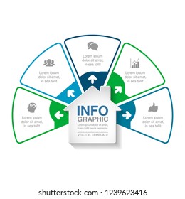 Vector infographic template for diagram, graph, presentation, chart, business concept, home, house, housing, with 5 options.