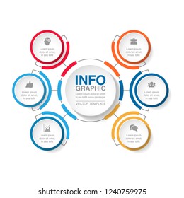 Vector infographic template for diagram, graph, presentation, chart, business concept with 6 options.
