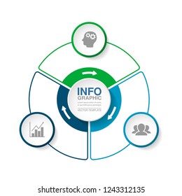 Vector infographic template for diagram, graph, presentation, chart, business concept with 3 options.