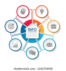 Vector infographic template for diagram, graph, presentation, chart, business concept, home, house, housing, with 7 options.