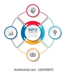 Vector infographic template for diagram, graph, presentation, chart, business concept with 4 options.