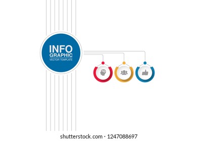 Vector infographic template for diagram, graph, presentation, chart, business concept with 3 options.