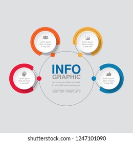 Vector infographic template for diagram, graph, presentation, chart, business concept with 4 options.