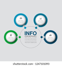 Vector infographic template for diagram, graph, presentation, chart, business concept with 4 options.