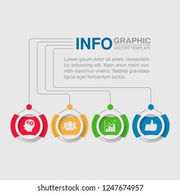 Vector infographic template for diagram, graph, presentation, chart, business concept with 4 options.