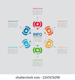 Vector infographic template for diagram, graph, presentation, chart, business concept with 6 options.