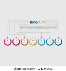 Vector infographic template for diagram, graph, presentation, chart, business concept with 7 options.