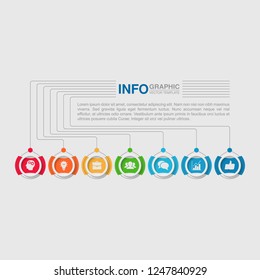 Vector infographic template for diagram, graph, presentation, chart, business concept with 7 options.