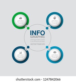 Vector infographic template for diagram, graph, presentation, chart, business concept with 4 options.