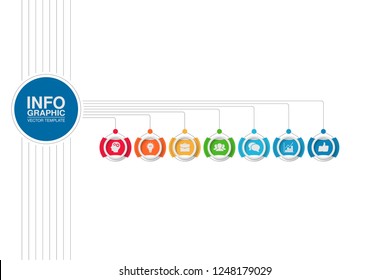 Vector infographic template for diagram, graph, presentation, chart, business concept with 7 options.