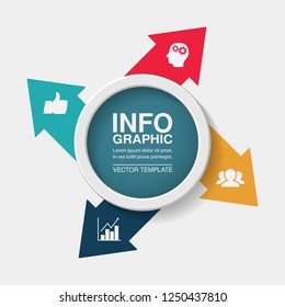 Vector infographic template for diagram, graph, presentation, chart, business concept with 4 options.