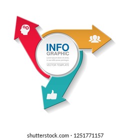 Vector infographic template for diagram, graph, presentation, chart, business concept with 3 options.