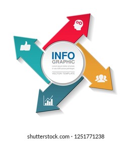 Vector infographic template for diagram, graph, presentation, chart, business concept with 4 options.