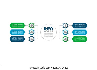 Vector infographic template for diagram, graph, presentation, chart, business concept with 6 options.