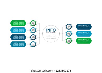 Vector infographic template for diagram, graph, presentation, chart, business concept with 7 options.