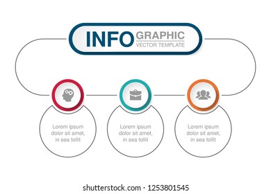Vector infographic template for diagram, graph, presentation, chart, business concept with 3 options.