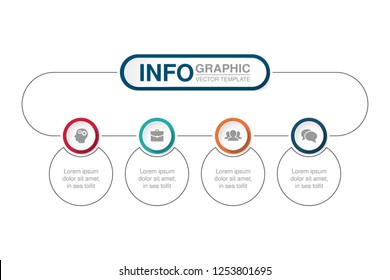 Vector infographic template for diagram, graph, presentation, chart, business concept with 4 options.