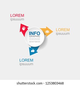Vector infographic template for diagram, graph, presentation, chart, business concept with 3 options.