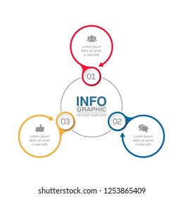 Vector infographic template for diagram, graph, presentation, chart, business concept with 3 options.