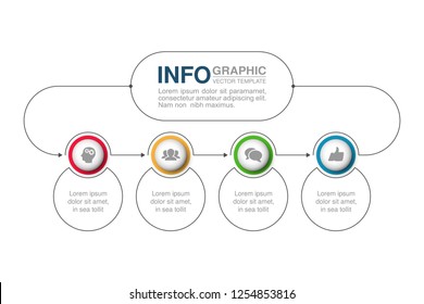 Vector infographic template for diagram, graph, presentation, chart, business concept with 4 options.