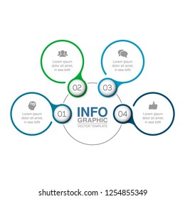 Vector infographic template for diagram, graph, presentation, chart, business concept with 4 options.