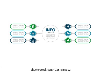 Vector infographic template for diagram, graph, presentation, chart, business concept with 6 options.