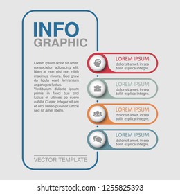 Vector infographic template for diagram, graph, presentation, chart, business concept with 4 options.
