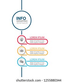 Vector infographic template for diagram, graph, presentation, chart, business concept with 3 options.