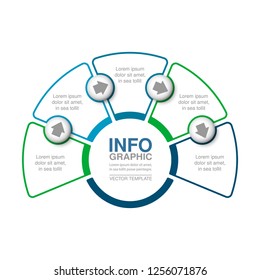 Vector infographic template for diagram, graph, presentation, chart, business concept with 5 options.