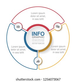 Vector infographic template for diagram, graph, presentation, chart, business concept with 3 options.