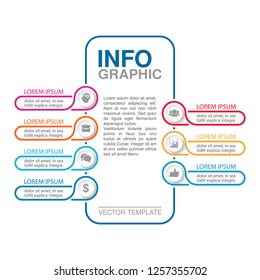 Vector infographic template for diagram, graph, presentation, chart, business concept with 7 options.