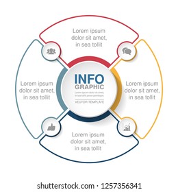 Vector infographic template for diagram, graph, presentation, chart, business concept with 4 options.