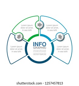 Vector infographic template for diagram, graph, presentation, chart, business concept with 3 options.
