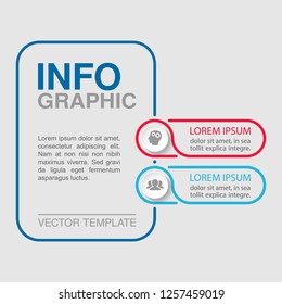 Vector infographic template for diagram, graph, presentation, chart, business concept with 2 options.