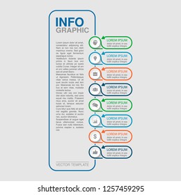 Vector infographic template for diagram, graph, presentation, chart, business concept with 8 options.
