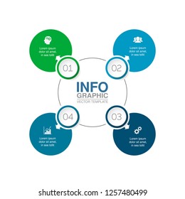 Vector infographic template for diagram, graph, presentation, chart, business concept with 4 options.