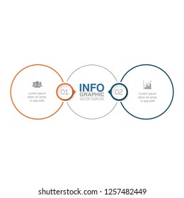 Vector infographic template for diagram, graph, presentation, chart, business concept with 2 options.